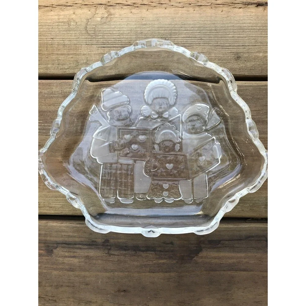 CAROLERS (glass) Mikasa Germany Decorative Sweet Dish 8 1/4